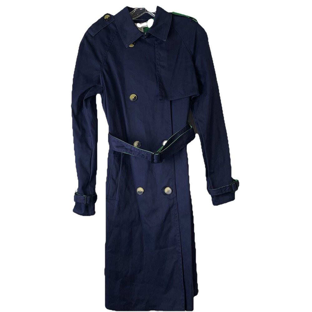 Phillip Lim Navy/Green Women's Trench Coat for Target‎ 20th Anniversary Sz XS